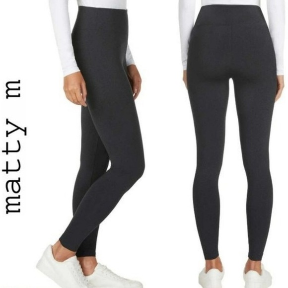 NWT Matty M Charcoal Gray High Waist Live-in Leggings Size Medium - Picture 1 of 9